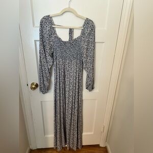 Carly Jean Los Angeles Blue and White Maxi Dress